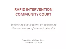 RAPID INTERVENTION COMMUNITY COURT