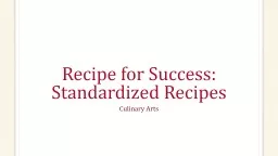 Recipe for Success:
