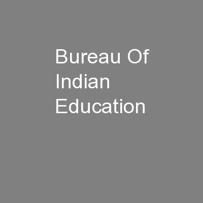 Bureau Of Indian Education