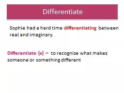 Differentiate