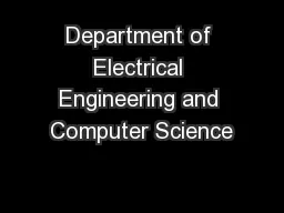 Department of Electrical Engineering and Computer Science