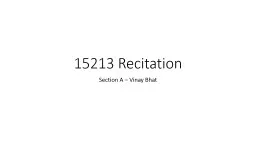 15213 Recitation