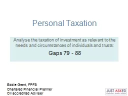 Personal Taxation