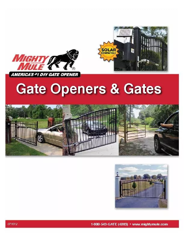 1-800-543-GATE	(4283)	•	www.mightymule.com