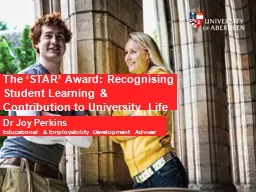 The ‘STAR’ Award: Recognising Student Learning & Co