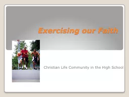 Exercising our Faith