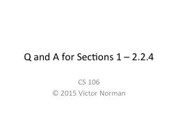 Q and A for Sections 1 – 2.2.4