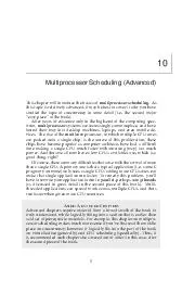 10MultiprocessorScheduling(Advanced)Thischapterwillintroducethebasicso