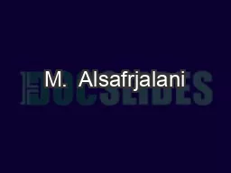 M.  Alsafrjalani