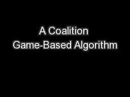A Coalition Game-Based Algorithm