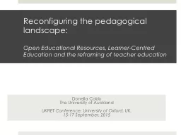 Reconfiguring the pedagogical landscape: