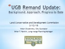 Land Conservation and Development Commission 3/12/15