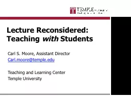 Lecture Reconsidered: Teaching