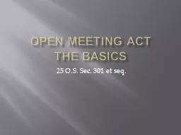 Open Meeting Act