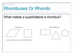 Rhombuses Or Rhombi
