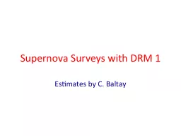 Supernova Surveys with DRM 1