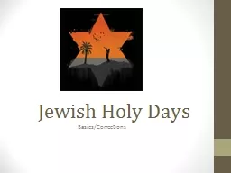 Jewish Holy Days
