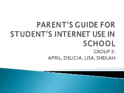 PARENT’S GUIDE FOR STUDENT’S INTERNET USE IN SCHOOL