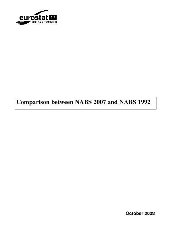 Comparison between NABS 2007 and NABS 1992