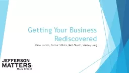 Getting Your Business Rediscovered
