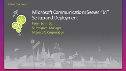 Microsoft Communications Server “