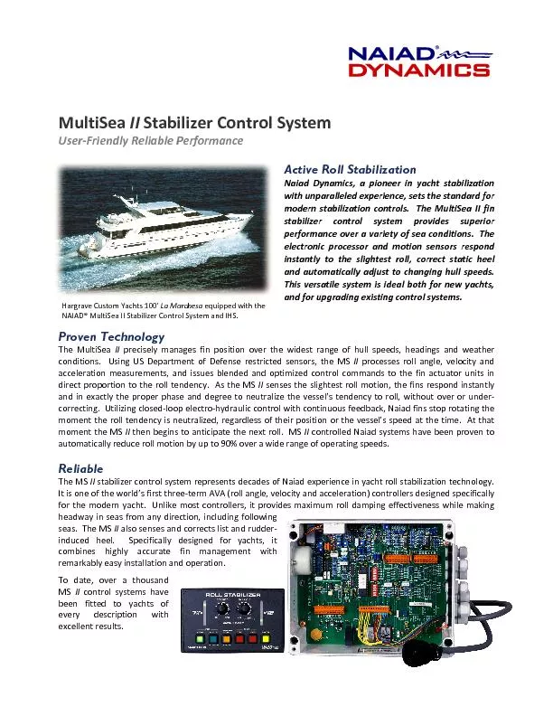 SystemActive Roll Stabilization experience,setsthecontrols.MultiSeacon