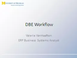 DBE Workflow