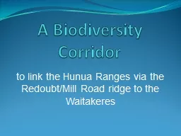 A Biodiversity Corridor
