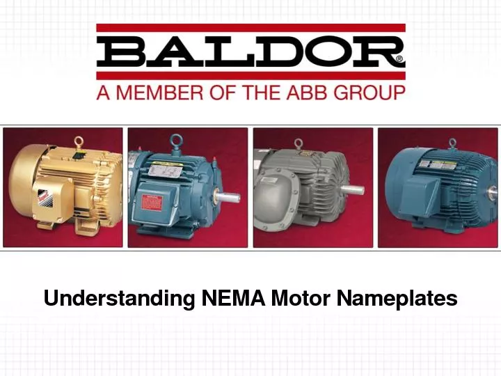 Understanding NEMA Motor Nameplates