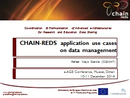 CHAIN-REDS application use cases on data management