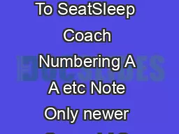 COACH DIAGRAM FOR FULL SECOND AC SLEEPER COACH LHB To SeatSleep  Coach Numbering A A etc