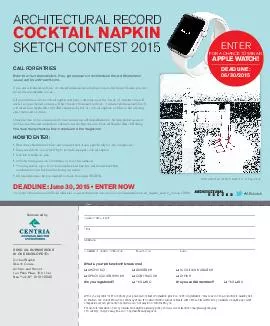 SEND ALL SUBMISSIONS IN ONE ENVELOPE TO:Cocktail Napkin Sketch Contest