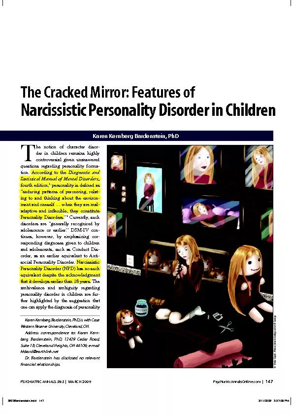 The Cracked Mirror: Features of Narcissistic Personality Disorder in C