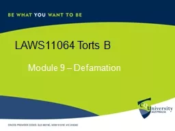 LAWS11064 Torts B