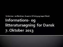 Informations- og litteratursøgning for Dansk
