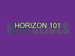 HORIZON 101