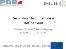 Resolution: Implications in Refinement