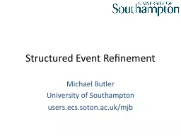 Structured Event Refinement