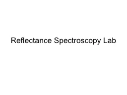 Reflectance Spectroscopy Lab