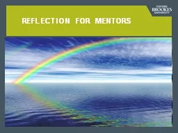 Reflection for mentors