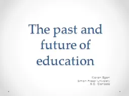The past and future of education