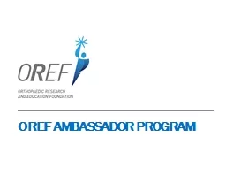 OREF Ambassador program