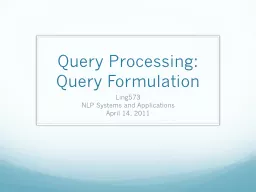 Query Processing: