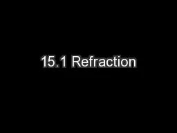 15.1 Refraction