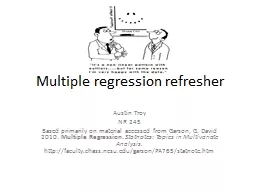 Multiple regression refresher