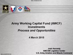 Army Working Capital Fund (AWCF)