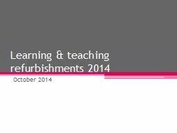 Learning & teaching refurbishments 2014
