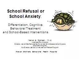 School Refusal or School Anxiety