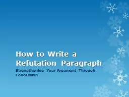 how to write a refutation paragraph