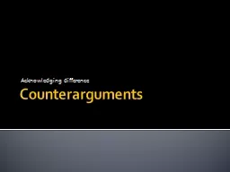 Counterarguments